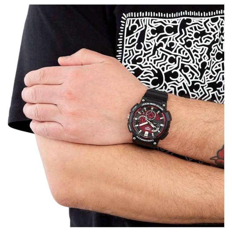 Casio 100M Waterproof Quartz Watch Resin Strap Unisex Watches Red MCW-200H-4A