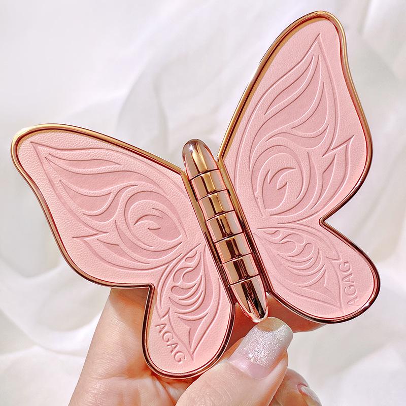 Палетка теней для век AGAG Lucky Koi Butterfly: 6 земляных оттенков в перламутровом, глиттерном, сияющем и матовом финишах для начинающих