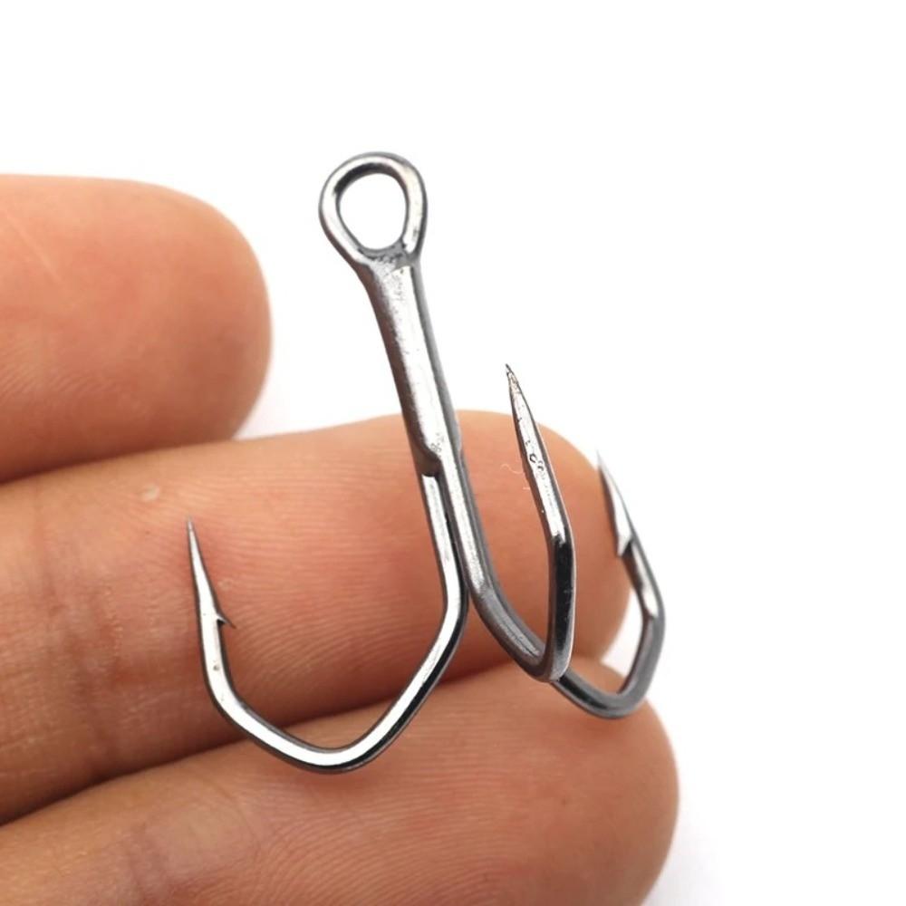 10pcs Black Color Treble Hook High Strength Bass Hooks 2026 Fishing Lure Hooks Bass Fishing