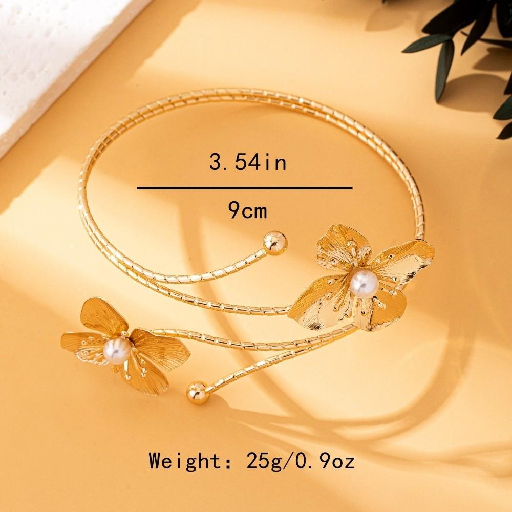 Bohemian Open Arm Bangle Drip Oil Armband Exquisite Flower Bracelet Hand Jewelry