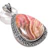 Rhodochrosite Gemstone 925 Sterling Silver Jewelry Pendant 2.56"