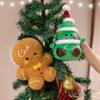Рождественская плюшевая игрушка кукла подушка рождественская елка пряничный человечек Санта-Клаус венок украшение для вечеринки подарок для девочки