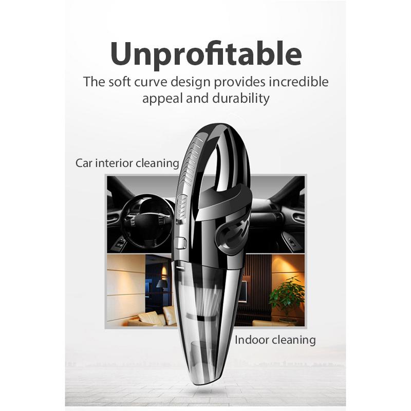 Handheld Vacuum Cordless Powerful Cyclone Suction Portable Rechargeable Vacuum Cleaner Quick Charge for Car Home Pet Hair