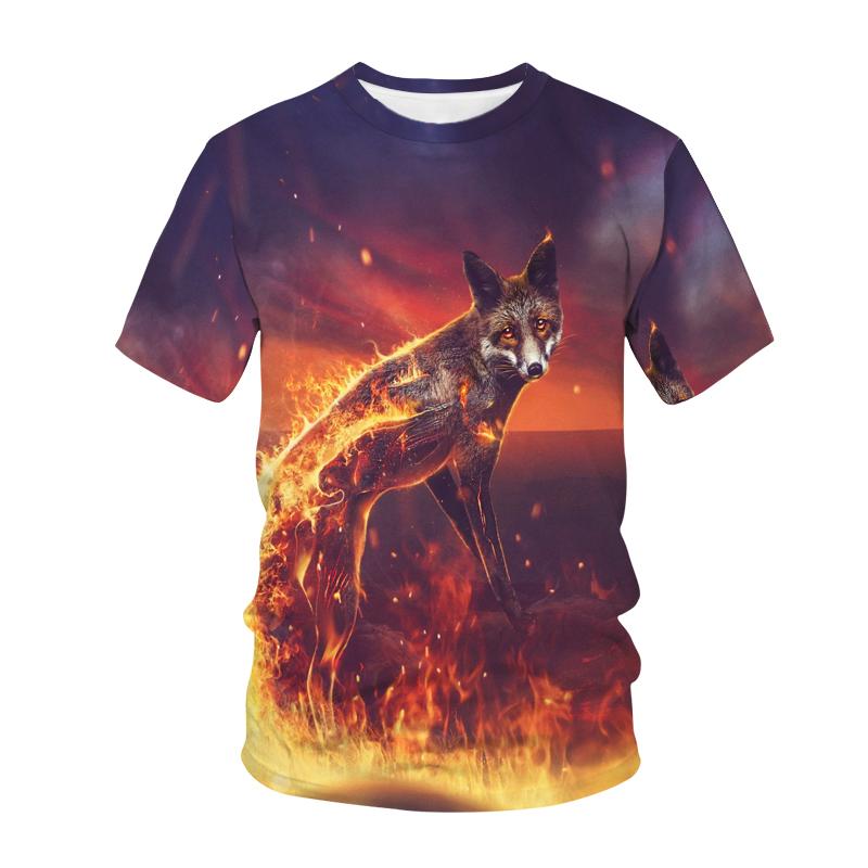 Kawaii Animals Foxes 3D Printed Kids T Shirt Fashion Casual Cartoons T Shirt Boys Girls Детская одежда для девочек