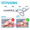 SANGELAR 6 Inch Hair Scissors With Sawtooth Sharp Professional Hairdressing Scissors Cutting Thinning Shear Barber Grooming Kit