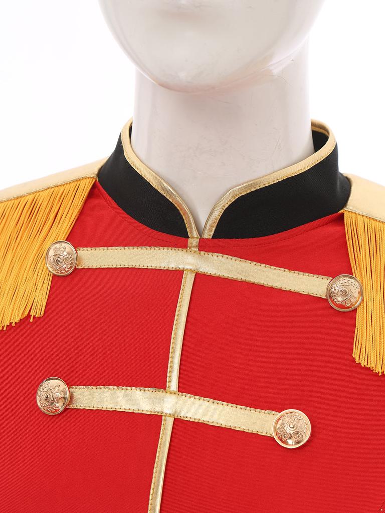 Женский костюм укротителя львов с кисточками на плечах и длинными рукавами, платье для циркового инспектора, наряд на Хэллоуин с поясом