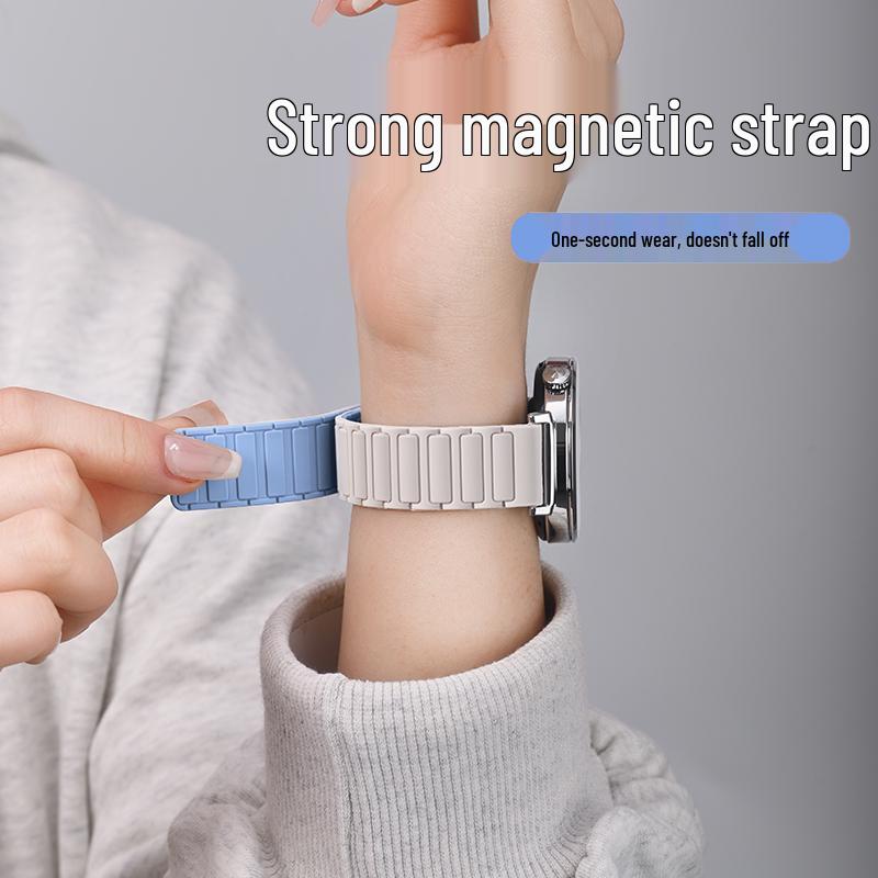 Совместимый силиконовый ремешок с магнитной застежкой для Huawei GT5/GT4 и Samsung Watch5 - Идеально подходит для осени и зимы.