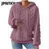 JPNTKY Женская мода Повседневные однотонные худи и свитшоты с принтом и длинным рукавом