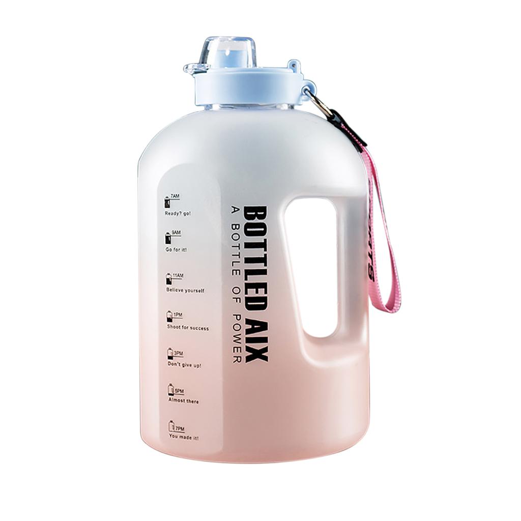 2.2L Спортивная бутылка для воды Большая емкость 1 галлон бутылка для воды со шкалой времени BPA Free пластиковая бутылка для воды для фитнеса на открытом воздухе