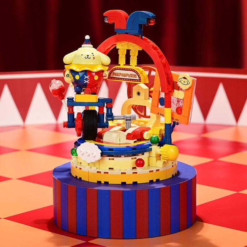 Hello Kitty Cinnamoroll Hamburger & Ice Cream Truck Building Blocks Toy