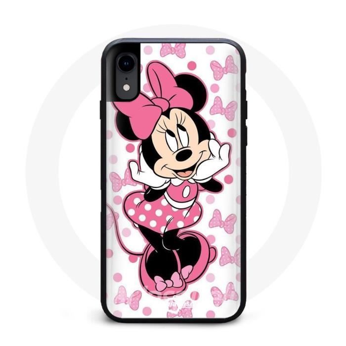 Coque - Maniacase - Iphone XS - Minnie Mouse - Silicone - Souple - Noir