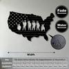 1 шт. Металлическое настенное искусство Силуэт поднятых рук Флаг США, Железная настенная скульптура Арт-деко для гостиной, спальни, офиса