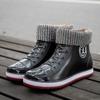 Fashion Women's Rain Boots Fashion Warm Cotton RubberShoes Ankle Rain Shoes for Women Waterproof Garden Galoshes Botas Lluvia Mujer2024