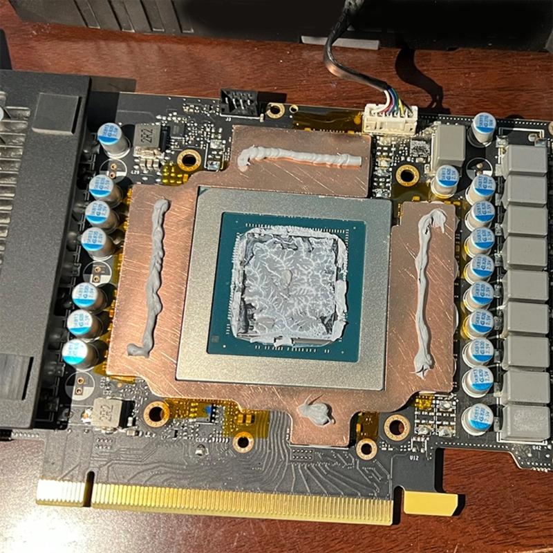 GPU M Copper Heat Sink For Diator Memory Miner 3080ti 3090 3090ti GPU 15-40 Degree Thermal Pad