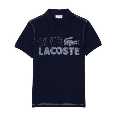 Lacoste Мужская футболка-поло из органического хлопка с принтом