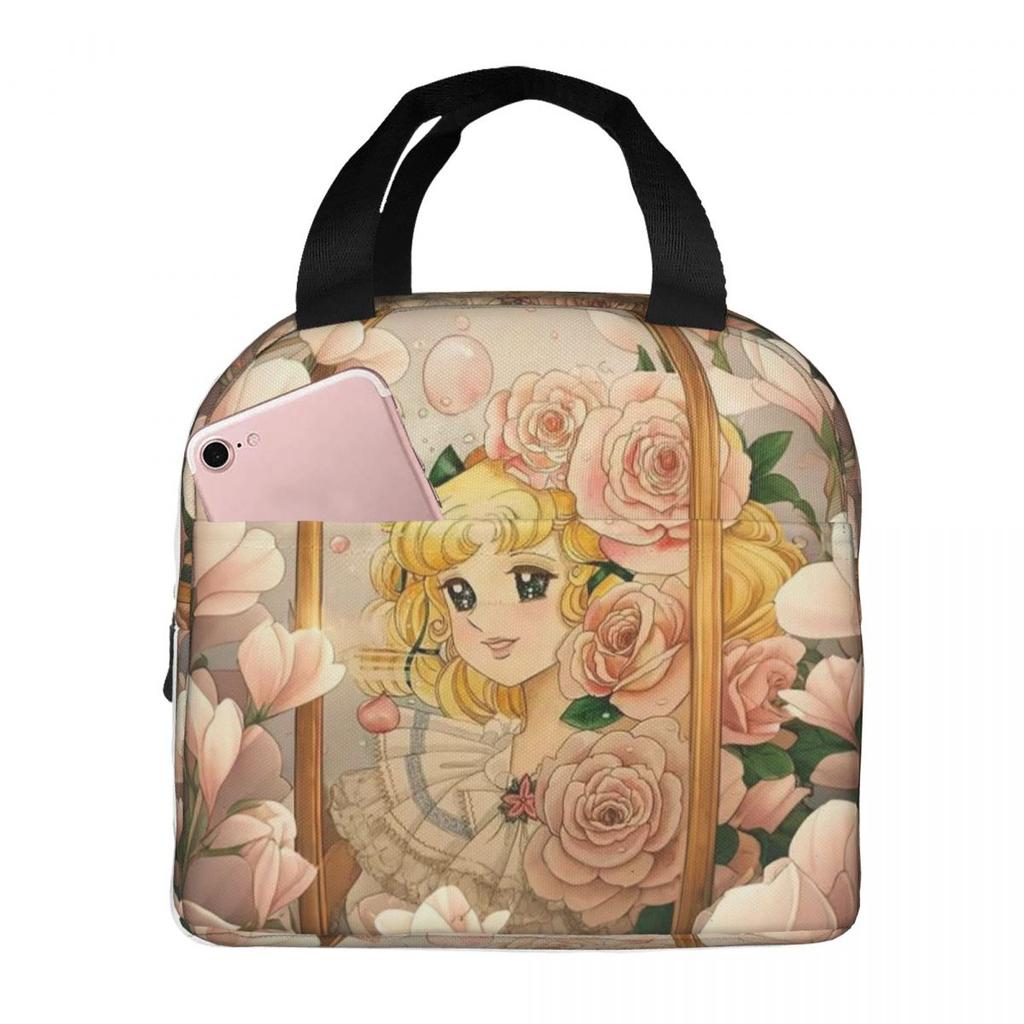 Candy Candy Anime Manga Insulated Lunch Bag for Kids School Cooler Thermal Food Box Tote Leakproof Lunch Boxes Container