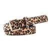 Женский тонкий ремень из искусственной кожи с леопардовым принтом и принтом змеи, широкий ремень с леопардовым узором и декоративной золотой пряжкой, универсальный ремень
