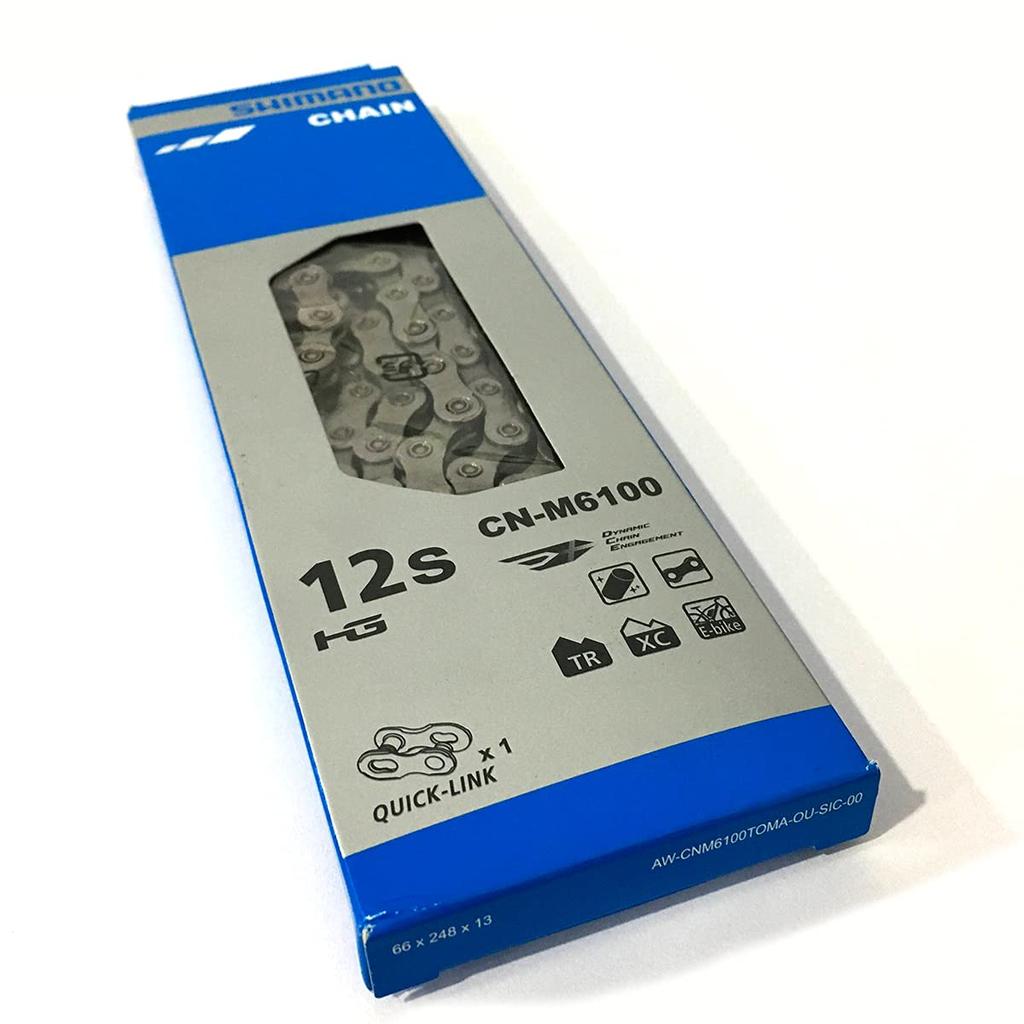 SHIMANO Цепь 12S 138 звеньев, быстрое соединение включено ICNM6100138Q DEORE (12 скоростей) CN-M6100