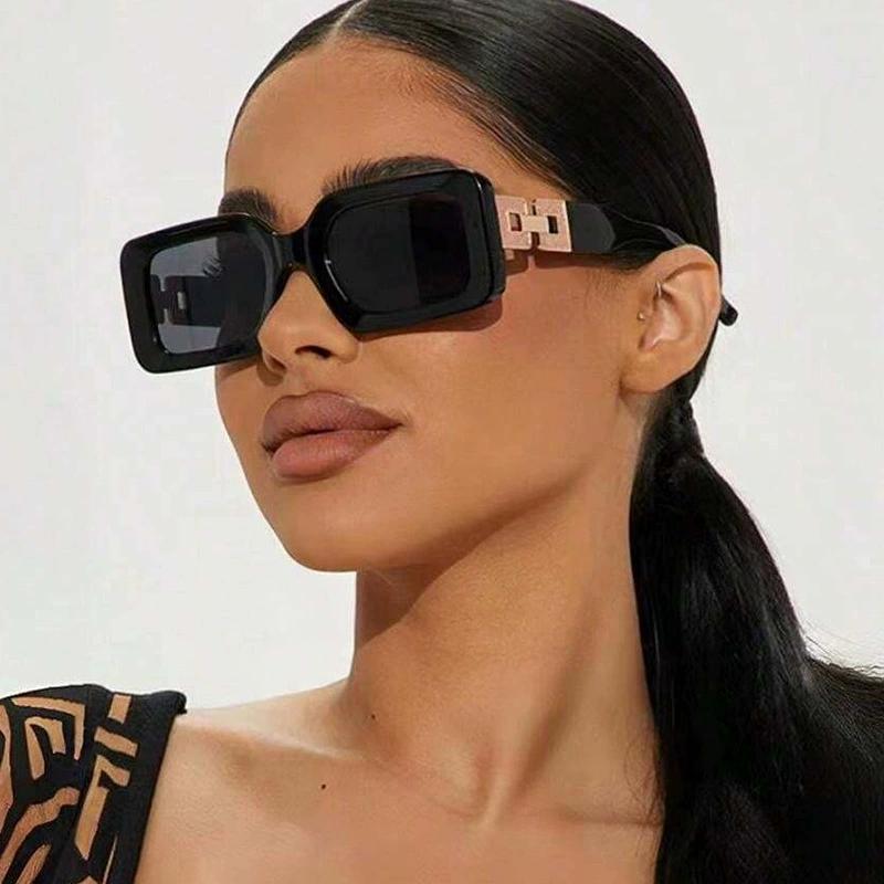 Модные роскошные дизайнерские квадратные солнцезащитные очки для мужчин и женщин, маленькие прямоугольные уличные солнцезащитные очки для женщин, винтажные солнцезащитные очки для вождения