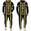 Golden Lion 3D Printed Hoodie Pants Suit Men's Casual Graphic Streetwear Pullover Sweatshirt Outfits Set Hip Hop Cool Tracksuits
