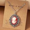 Simple Personality Women's Head Pendant Necklace Resin Neck Jewelry For Her Women