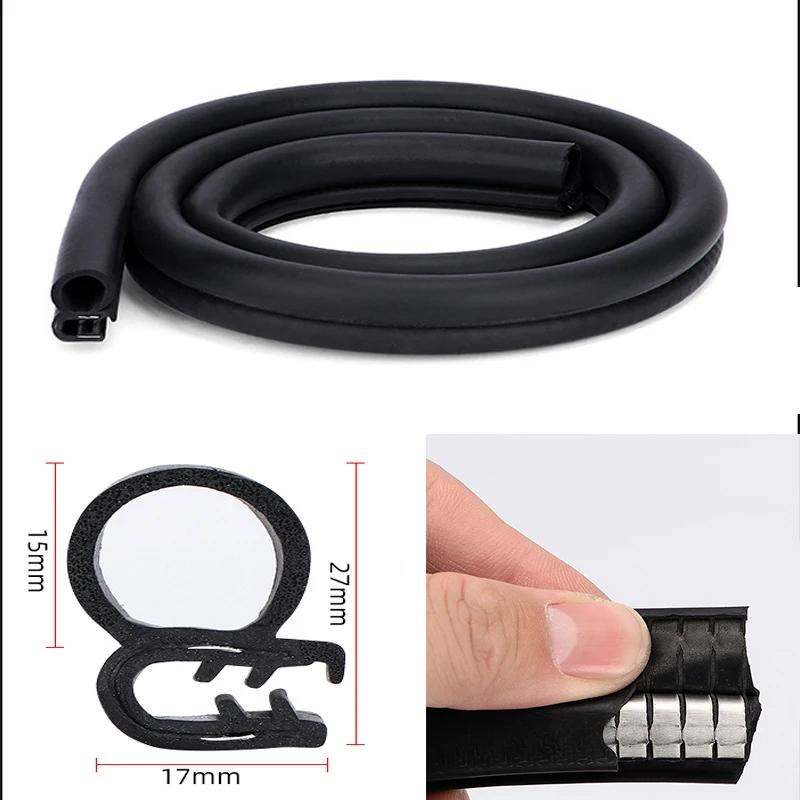 Universal Car Weatherstrip Seal Auto Door Window Trunk Hood Edge Trim Locking Rubber Strip 2/4/5M Durable Weather Stripping