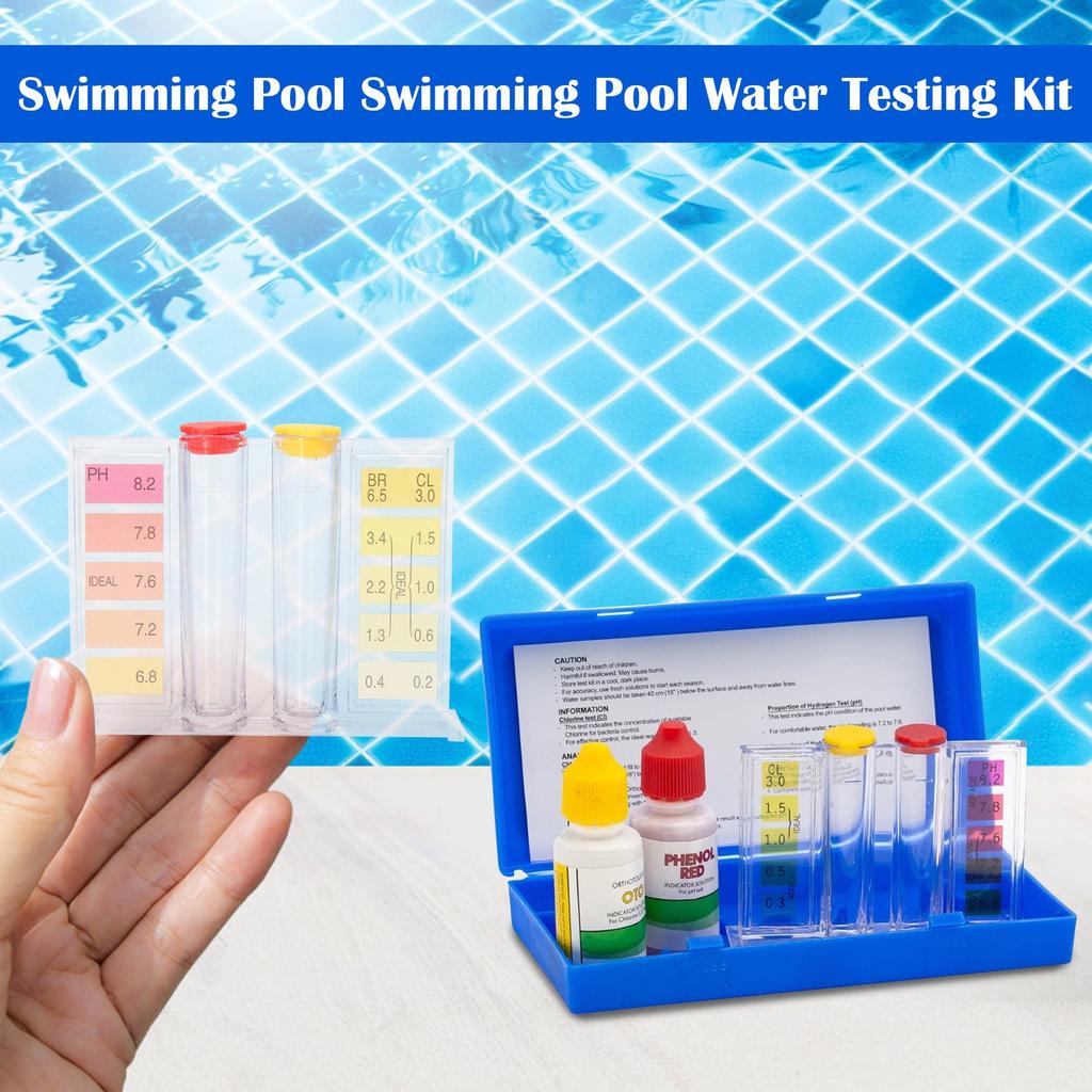 1 Set Of Value Water Quality Testing Kit, Water Solubility Testing Kit, Swimming Pool Accessories 30ml