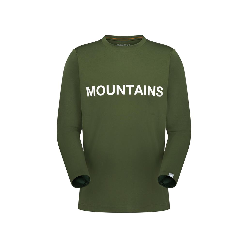 Футболка с длинным рукавом с принтом логотипа QD Asian Fit с принтом логотипа AF Men XL dark marsh PRT4 [Mammut] Футболки мужские/Футболки QD 1016-01030