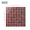 10x10 дюймов x 10 шт. 3D мозаичные виниловые плитки для фартука, самоклеящиеся, отклеивающиеся наклейки-плитка "под метро" для наклеивания на настенную плитку