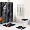Halloween Series Bathroom Shower Curtain Floor Mat Toilet Cover Foot Mat Four-Piece Set