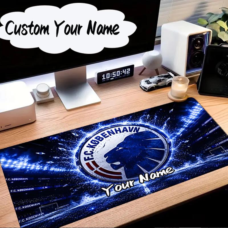 Custom Name Mouse pad Copenhagen Lion Emblem Mouse Pad Desk Mat, Non-Slip Rubber Backer Pad For Computer Notebook Gaming Mouse Pad Birthday Gift