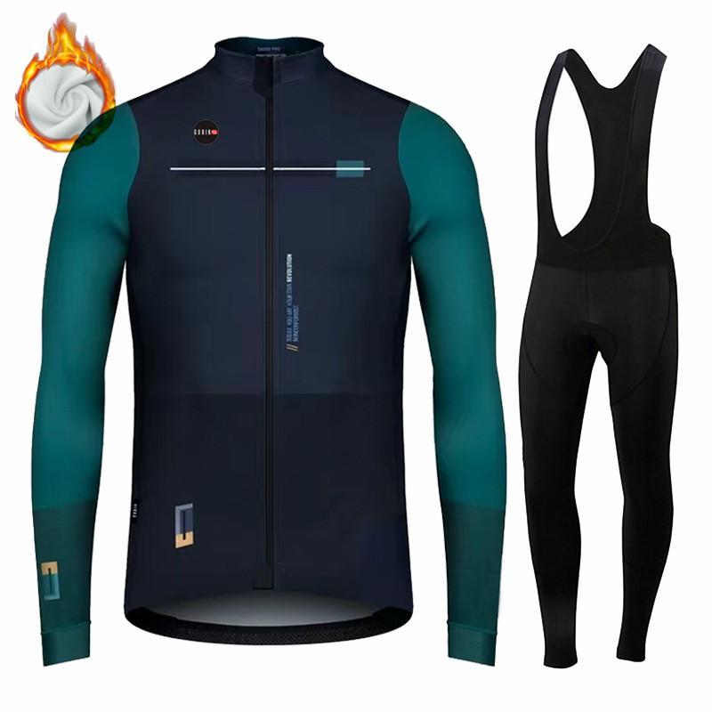 2027 New Gobikful -Men's Cycling Clothing Set, Thermal Wool Long Wool Set and Long Pants for Outdoor Mountain Bike Riding