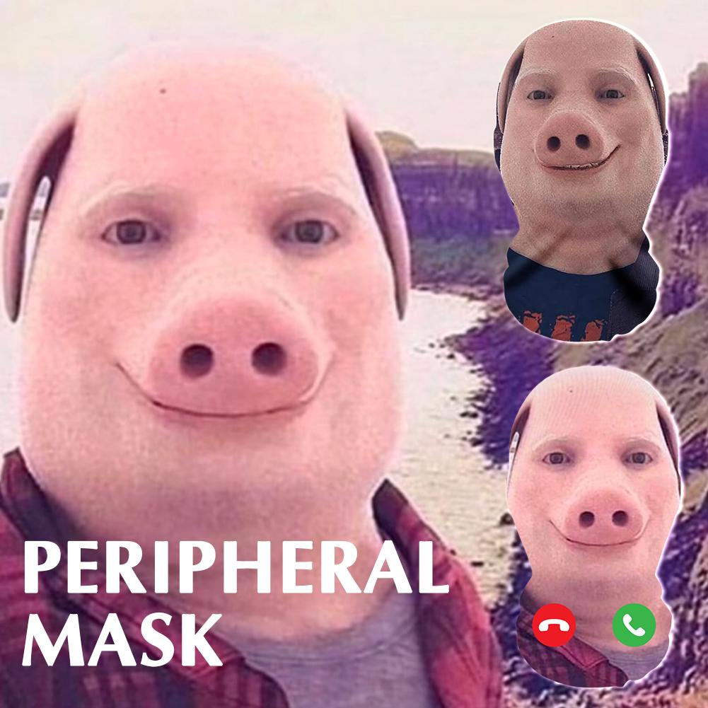 2PCS For John Pork Is Calling Interesting 3D Printed Seamless Mask John Pork Smiling Cosplay Facial Mask Party Cosplay Props