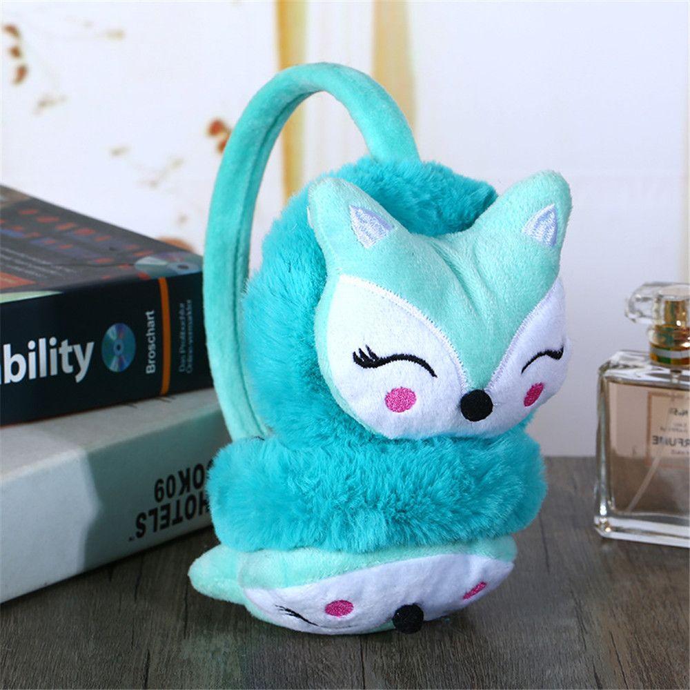 Kids Men Women Cartoon Fox Soft Plush Warm Earmuffs Ear Protection Ear Cover Ear Warmers