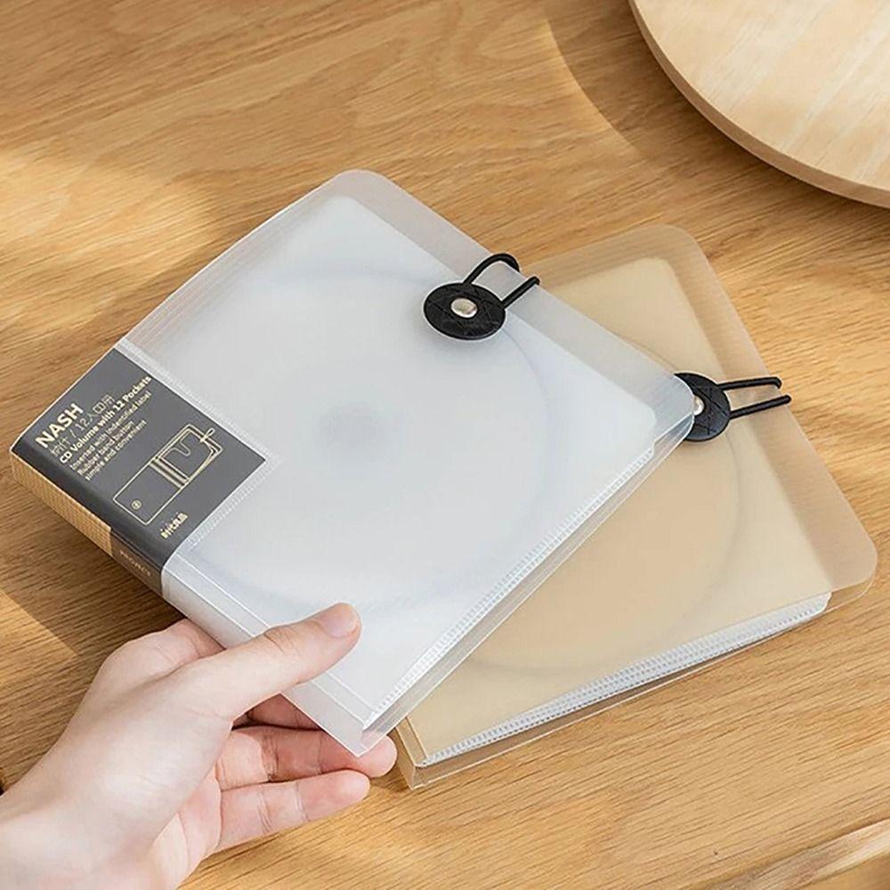 With Buckle DVD Holder Transparent CD Sleeve CD Box Bag CD Storage Case  DVD Organizer