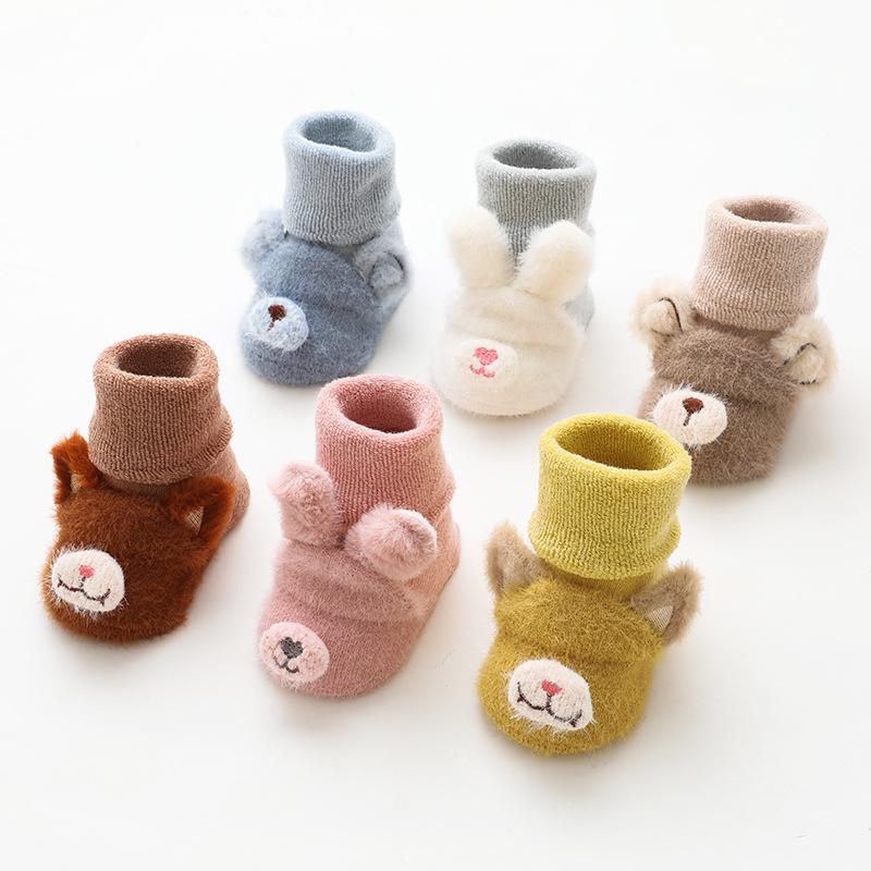 Autumn Winter Thick Baby Non-slip Cartoon Socks for Newborns