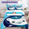 3pcs The Octonauts Bedding Set Duvet Cover Closure Includes 1 Duvet Cover & 2 Pillowcases, Soft and Comfortable for All Seasons.