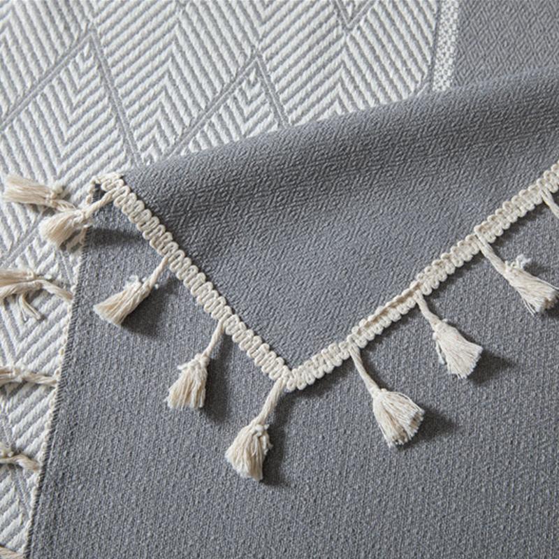 Жаккардовая крышка стола с кисточками и волнами для обеденной вечеринки, рождественская скатерть