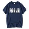 Summer Mens 100 Cotton High Quality Casual Sports Loose Oversized Funny Focus Print Round Neck Short Sleeved Tshirt Tops