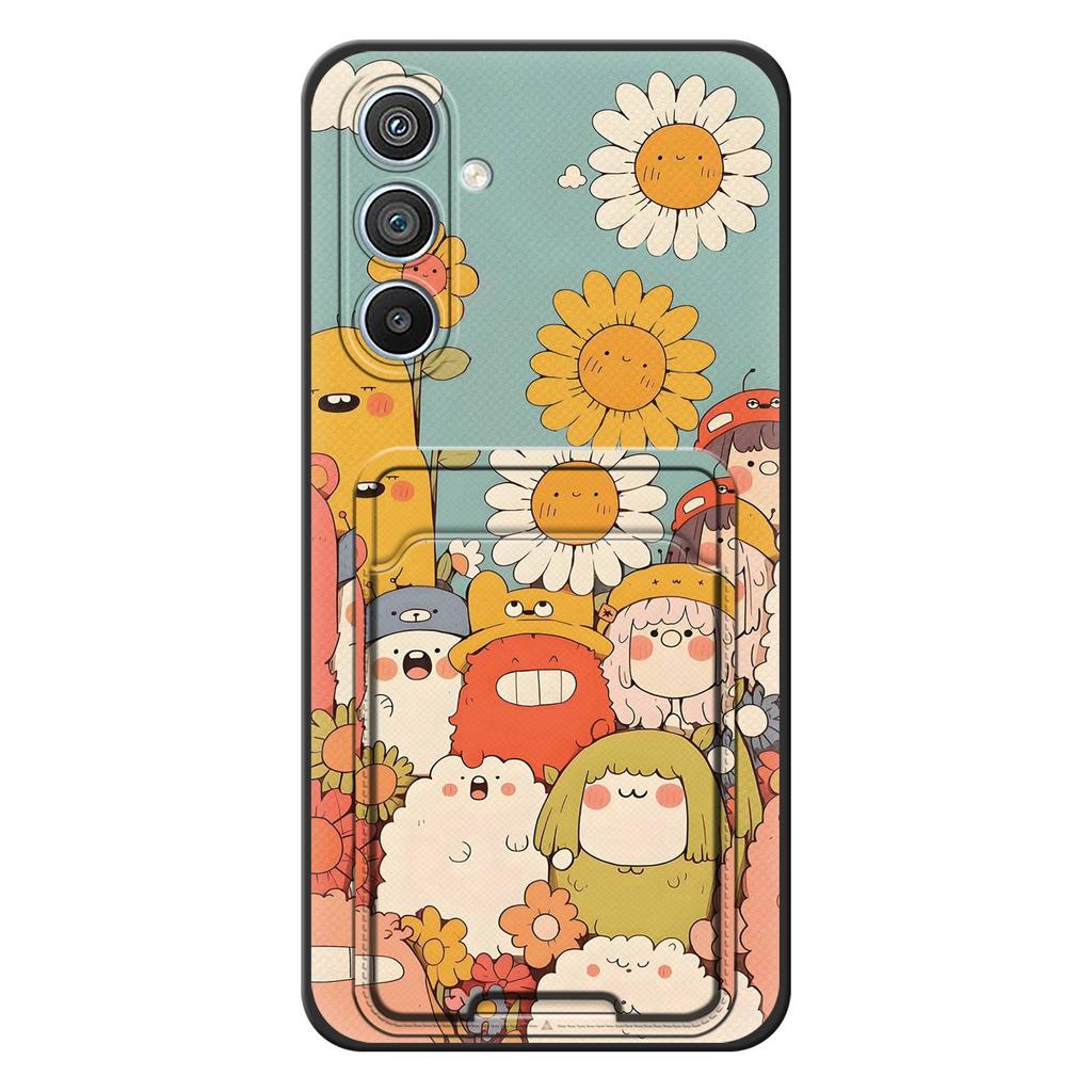 Мультяшный ТПУ чехол для телефона для Samsung Galaxy S24 Plus/S24+/S24 Pro Слот для карт Мягкий чехол Полная защита Сумка для карт Пыленепроницаемый Прочный