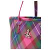 VIVIENNE WESTWOOD Сумка-тоут в клетку на молнии Женские сумки-тоут Розовый Мультиколор 4D020001US001OA