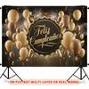 Spanish Feliz Cumplea?os, 1pc Polyester Party Backdrop Banner, Photo Booth Background, Wall Decor