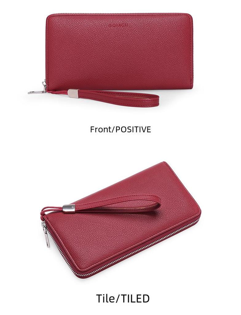 Женский кошелек из искусственной кожи с защитой от кражи RFID, большой вместимости, длинный и стильный, с несколькими отделениями для карт.