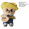 Cartoon Animal Plush Toy with Removable Clothes Backpack Pig Fox Chick Wolf Bear Cat Rabbit Dog Plushie Stuffed Animal Doll Band Fans Gift