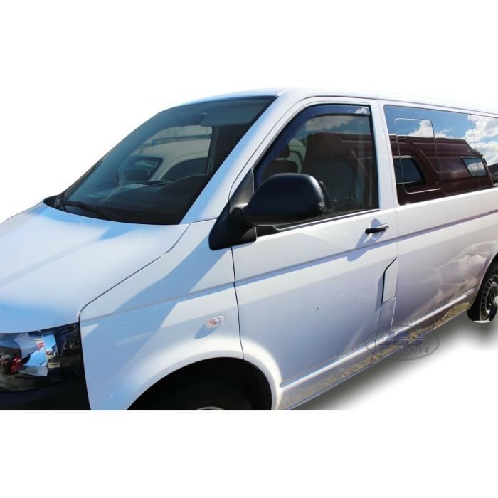 Дефлекторы воздуха - J&J AUTOMOTIVE - Volkswagen T5/T6 - Тонированный - Усиленный акрил - Простая установка