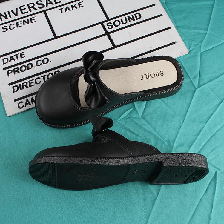 Летние сандалии Helisha Girls с закрытым носком и бантом — модные, однотонные, без застежек, для ношения на открытом воздухе