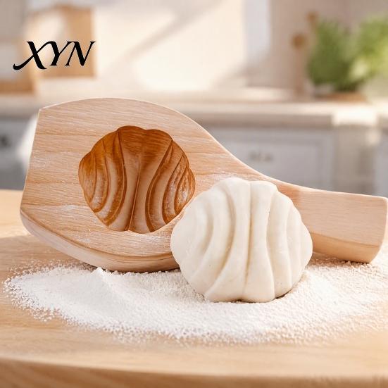 Удобный кулинарный гаджет для приготовления Деревянная форма для баоцзы, Ручная пресс-форма для пельменей, Традиционная форма для баоцзы, Быстрое запечатывание обертки