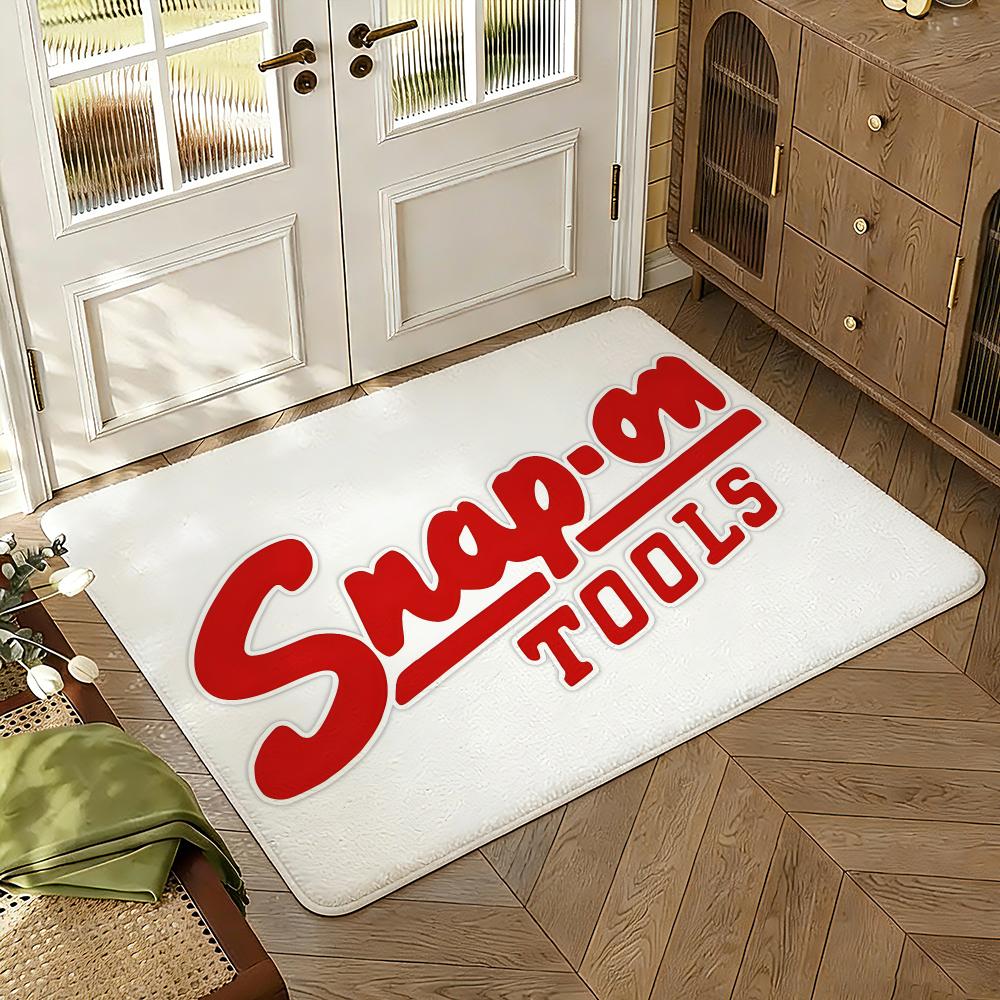 Snap-ons Premium Tool Floor Mat Soft Thickened Absorbent Non-Slip Bedroom Living Room Door Mat Home Decor Flannel Rugs
