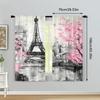 2 шт. Художественные шторы с принтом Эйфелевой башни, Париж, Дизайн для светофильтрации, Качественный материал, Идеально для дома в дорожной тематике