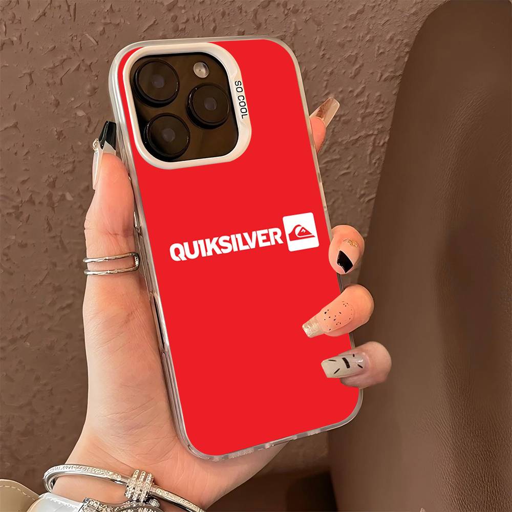 Q-QuiksilverS ЛОГОТИП Чехол для телефона Для IPhone 17 16 15 14 13 12 11 Pro Max Plus Pro Цветной корпус
